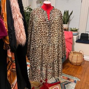 Cheetah Print Sheer Dress